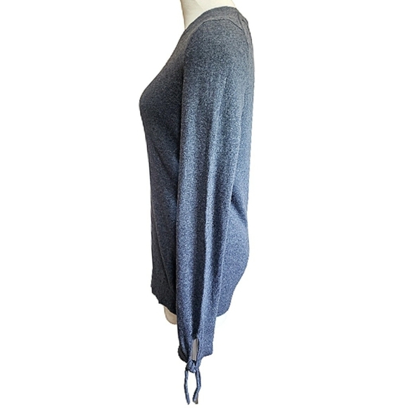 Banana Republic filpucci Gray Women's M Bow Cuff Crew Cashmere Italian Sweater - Picture 3 of 12